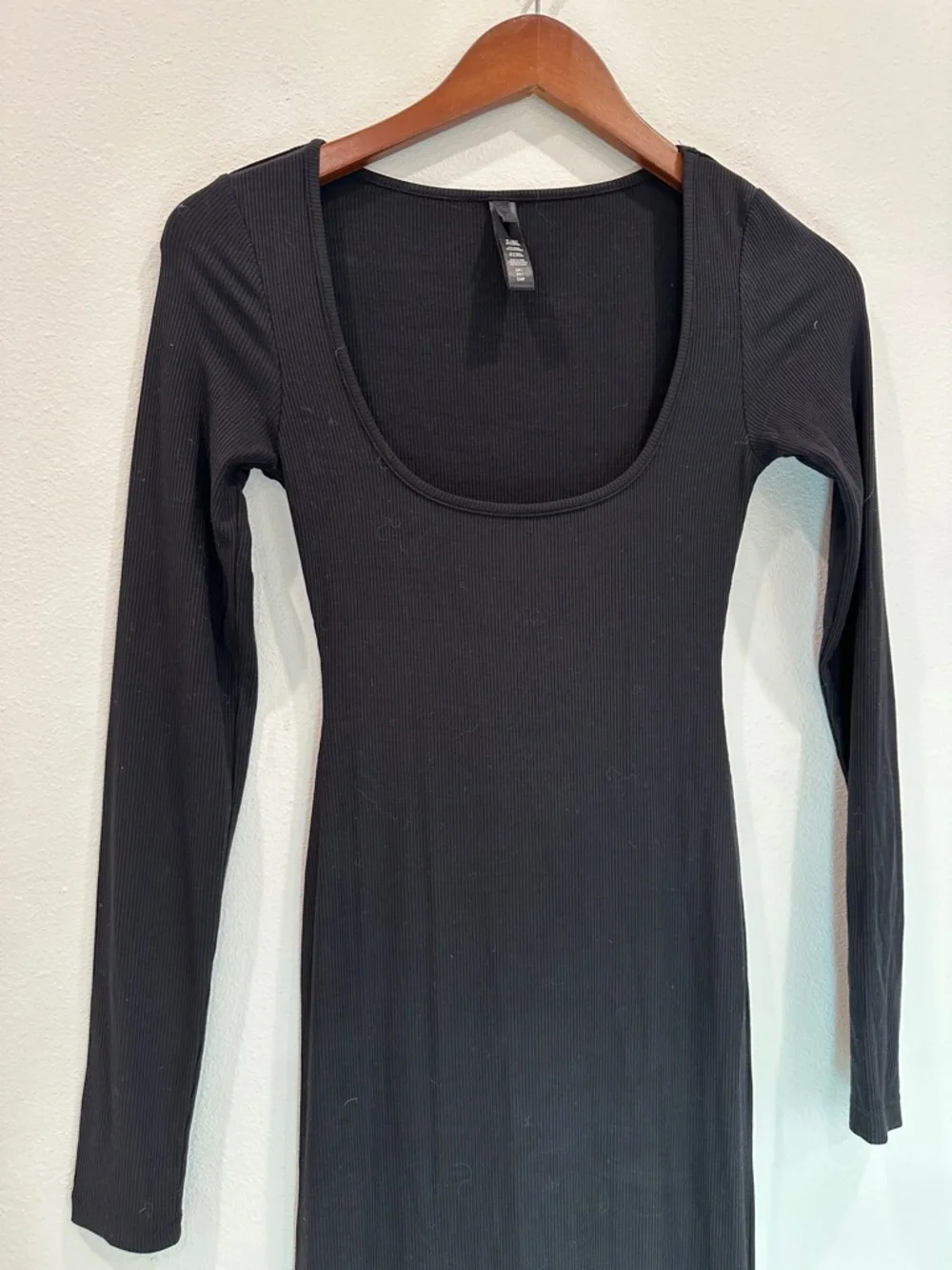 SKIMS Onyx Black Soft Lounge Long Sleeve Dress size Small - Picture 3 of 5